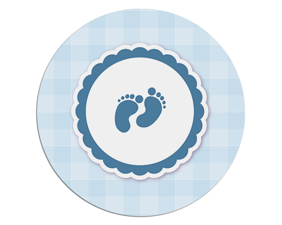 Tappetino mouse tondo Piedini azzurri