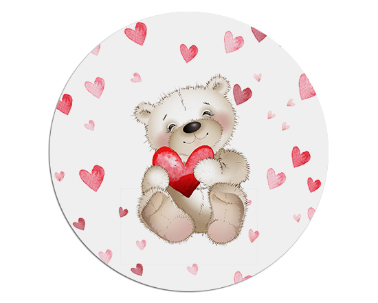 Tappetino mouse tondo Sweet teddy bear