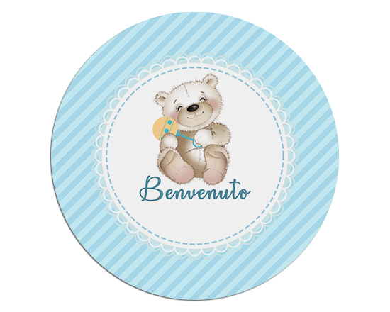 Tappetino mouse tondo Teddy Bear