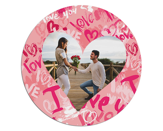 Tappetino mouse tondo Words of love