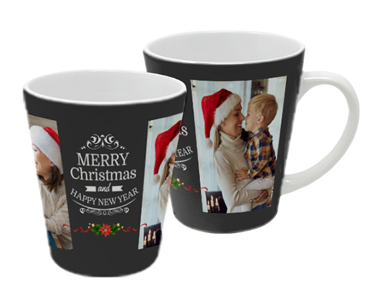 Tazza Colazione con foto e grafica Merry Christmas