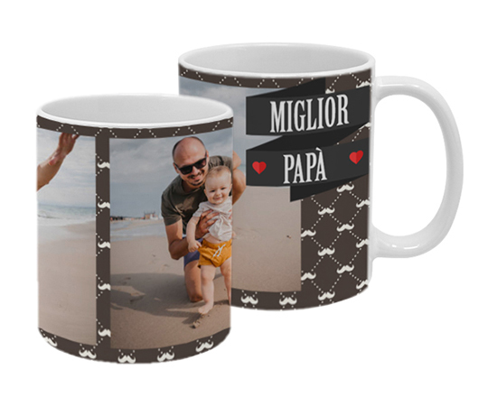 Tazza panoramica con grafica per la festa del papà