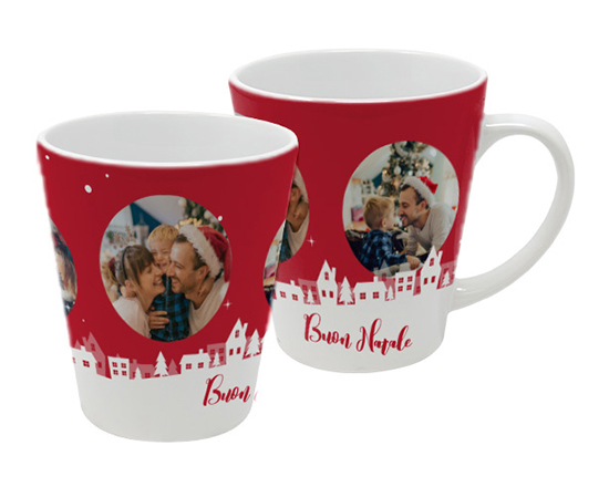 Tazza Colazione con foto e paesaggio natalizio