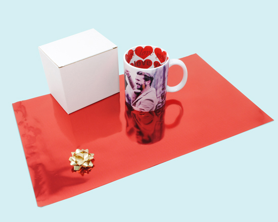 Tazza cuore con confezione regalo
