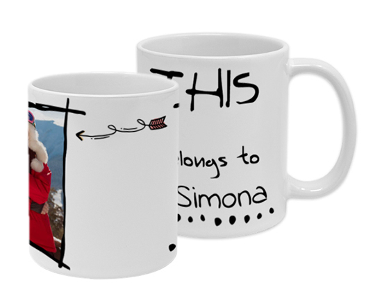 Tazza con scritta personalizzata