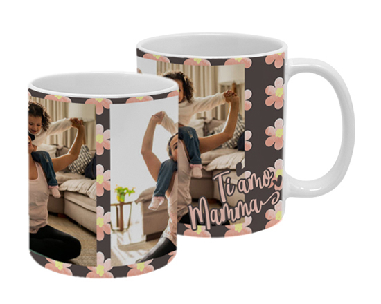 Tazza personalizzata con foto e grafica per la mamma