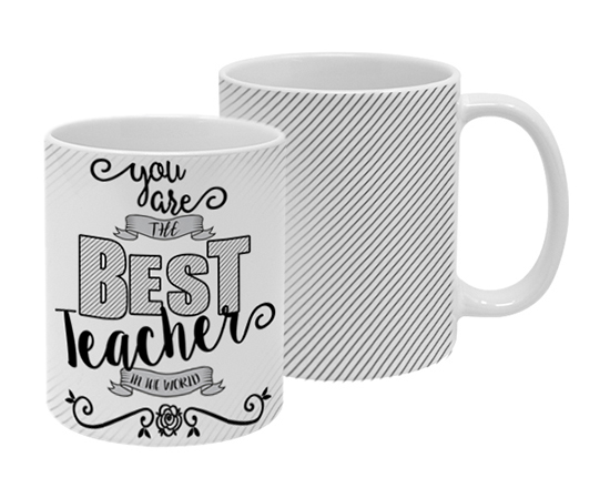 Tazza panoramica con ringraziamento per la maestra