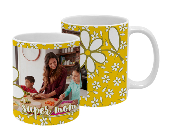 Tazza personalizzata con grafica margherite per la festa della mamma