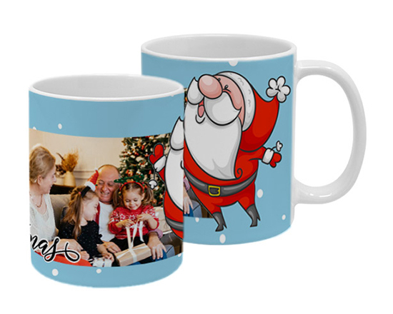 Tazza personalizzata con grafica di natale e immagine