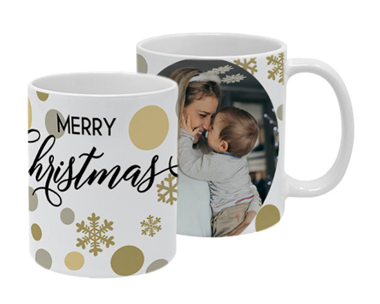 tazza personalizzata con grafica natalizia Merry Christmas