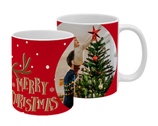 Tazza personalizzata con grafica renna come regalo di natale
