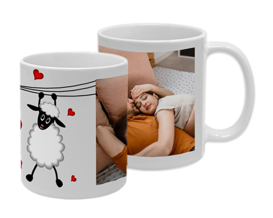 Tazza mug personalizzata con foto e grafica per innamorati
