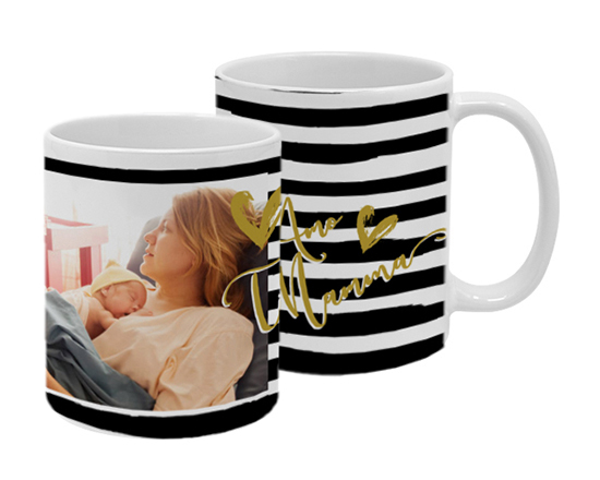 Tazza panoramica Ti amo mamma con foto