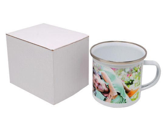 tazza in metallo con scatola