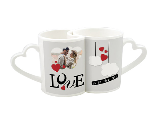 Tazze di coppia personalizzate con foto e grafica Lovely cloud