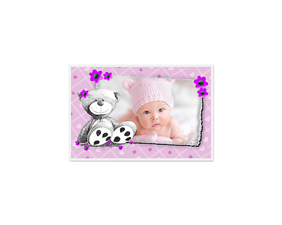Biglietto augurale con foto e grafica per bimbi