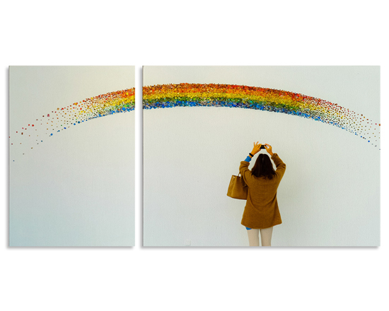 Stampa su tela in pannelli asimmetrici per le tue immagini