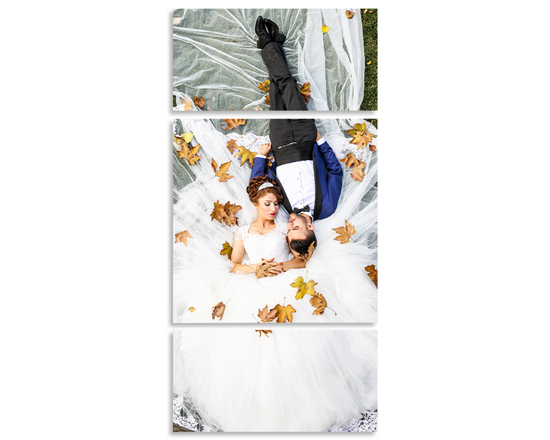 Tela in pannelli verticale con per la tua foto