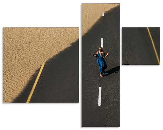 Composizione da tre pannelli diversi per le tue immagini