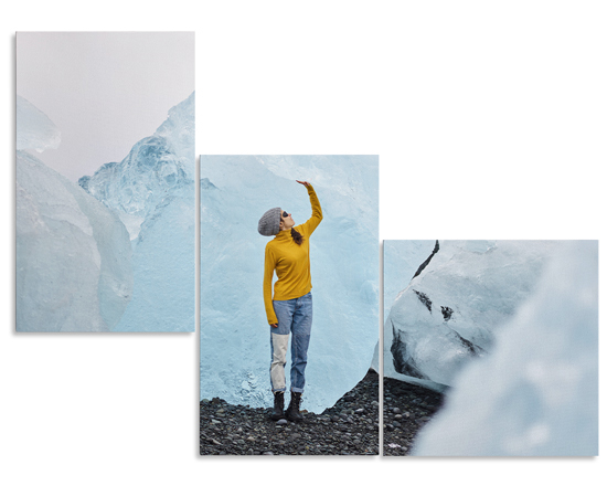 Tre tele a formare dei gradini in discesa per i tuoi pannelli personalizzati