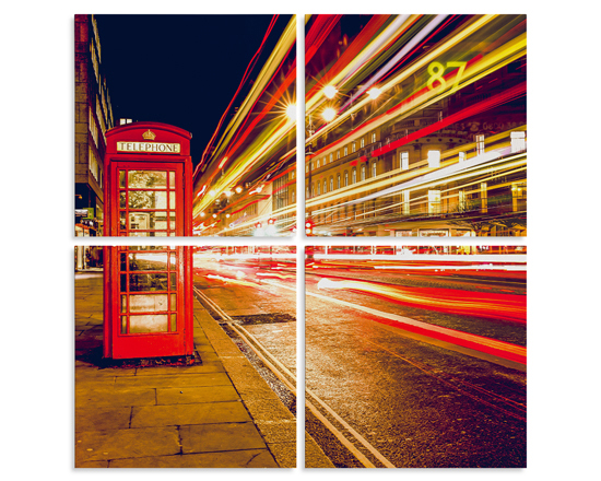 Tela 4 pannelli Quadrati