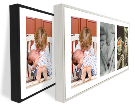 Tela americana panoramica collage con 3 riquadri