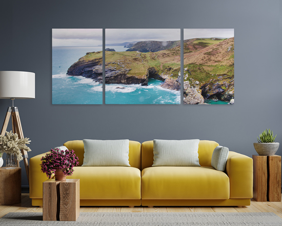 Tela in pannelli quadro trittico ambientata