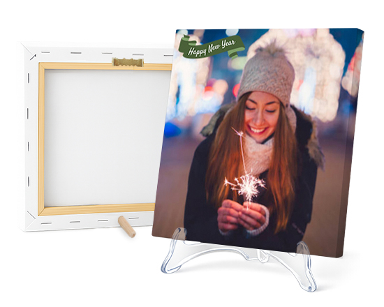 tela light con grafica natalizia Happy new year