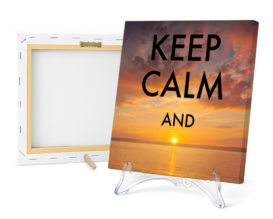 Il Keep calm per la grafica della tua tela light
