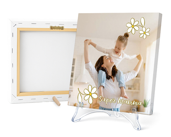 Tela light con grafica con margherite