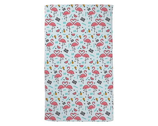 Telo mare con pattern fenicotteri