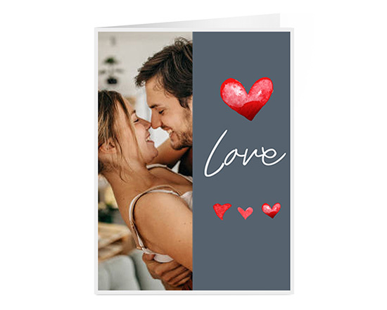 Biglietto auguri pieghevole per la festa degli innamorati