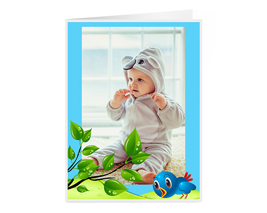 Card personalizzata con foto e grafica per bambini
