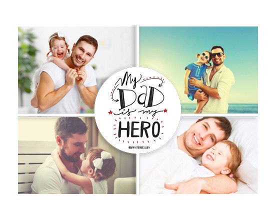 Borraccia Dad is my hero grafica aperta