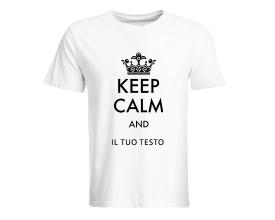 La tua maglia a mezza manica dalla mitica grafica con il Keep Calm