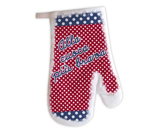 Guanto da forno Shabby blu
