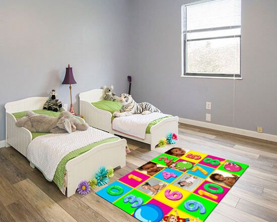 Tappeto giochi in feltro Numeri