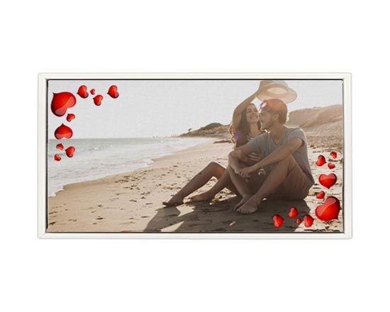 Tela con cornice americana con grafica