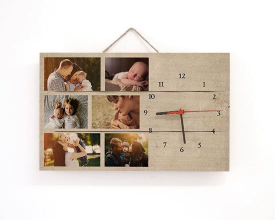 stampa collage di foto su listelli in legno