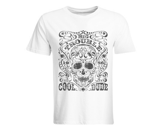 Maglia a Manica Corta con diusegno di teschio