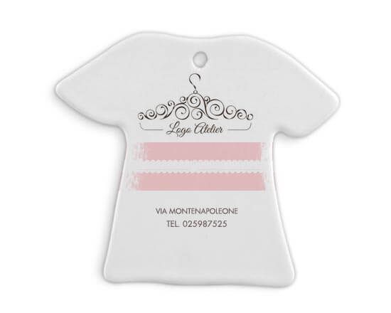 crea addobbo natalizio in ceramica con logo