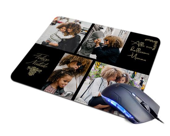 Tappetino Mouse in Pelle Dark collage