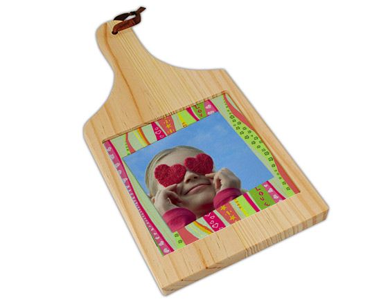 Tagliere legno quadrato con grafica