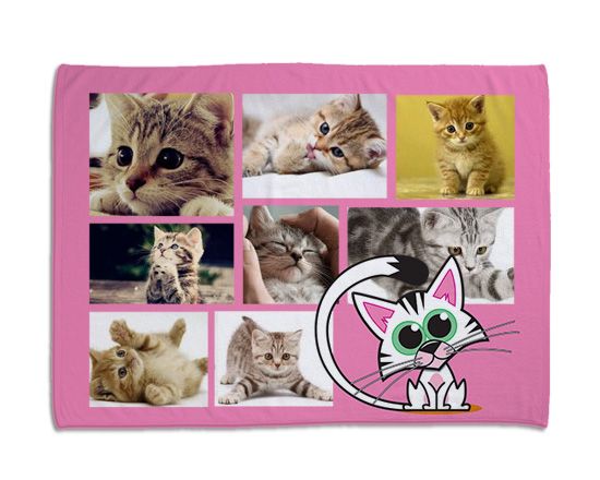 Coperta per gatti con grafica collage