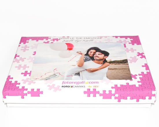 inserisci i tasselli del puzzle in una scatola raccogli puzzle