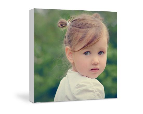 foto di bimba stampata su tela