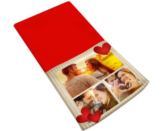 Grafica romantica su portaposate in stoffa