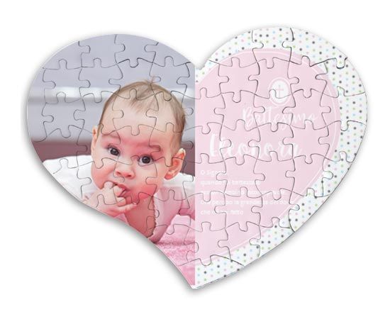 Puzzle magnetico cuore rosa religioso