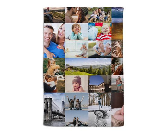 Coperta collage personalizzata con 26 riquadri