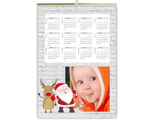 Calendario A3 con grafica di Natale